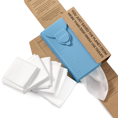 LastTissue Fazzoletti Nasali Riutilizzabili In Cotone Biologico,...
