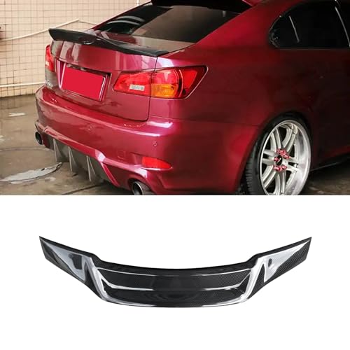 CHIESMA,Rear Spoiler Fit for 2006 2007 2008 2009 2010 2011 2012 2013 Lexus IS250 IS350 ISF Sedan Rear Spoiler Diffuser Trunk Spoiler R Style Bodykit Carbon Fibre Style ABS Painted