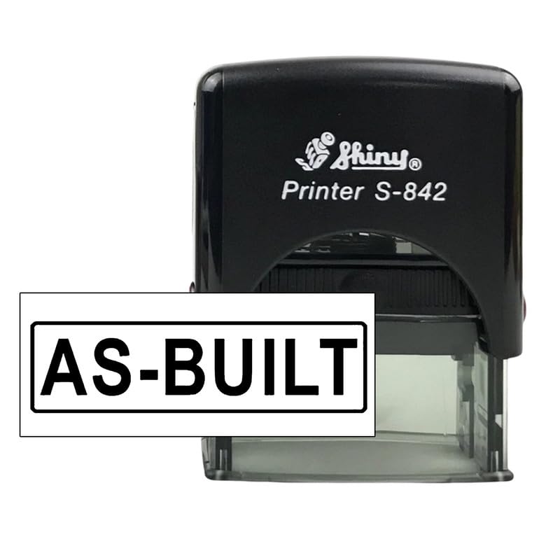 Stampcrafters Shiny S-842 AS-Built Self Inking Office Stamp Refillable Personalized Rubber Stamp.