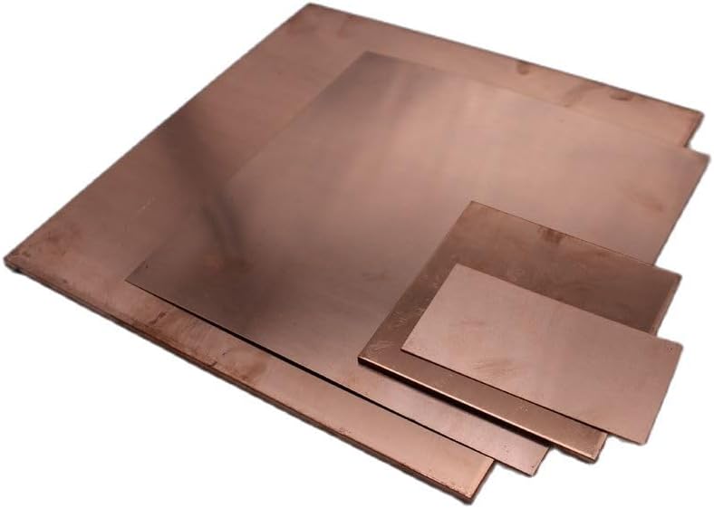 1pc Copper Foil Copper Plate 0.1mm 0.2mm 0.3mm 0.4mm 0.5mm 0.8mm 1mm 1.2mm 1.5mm 2mm 2.5mm 3mm 4mm 5mm 6mm 8mm 10mm(200x300mm 1pc,Thickness 0.5mm)