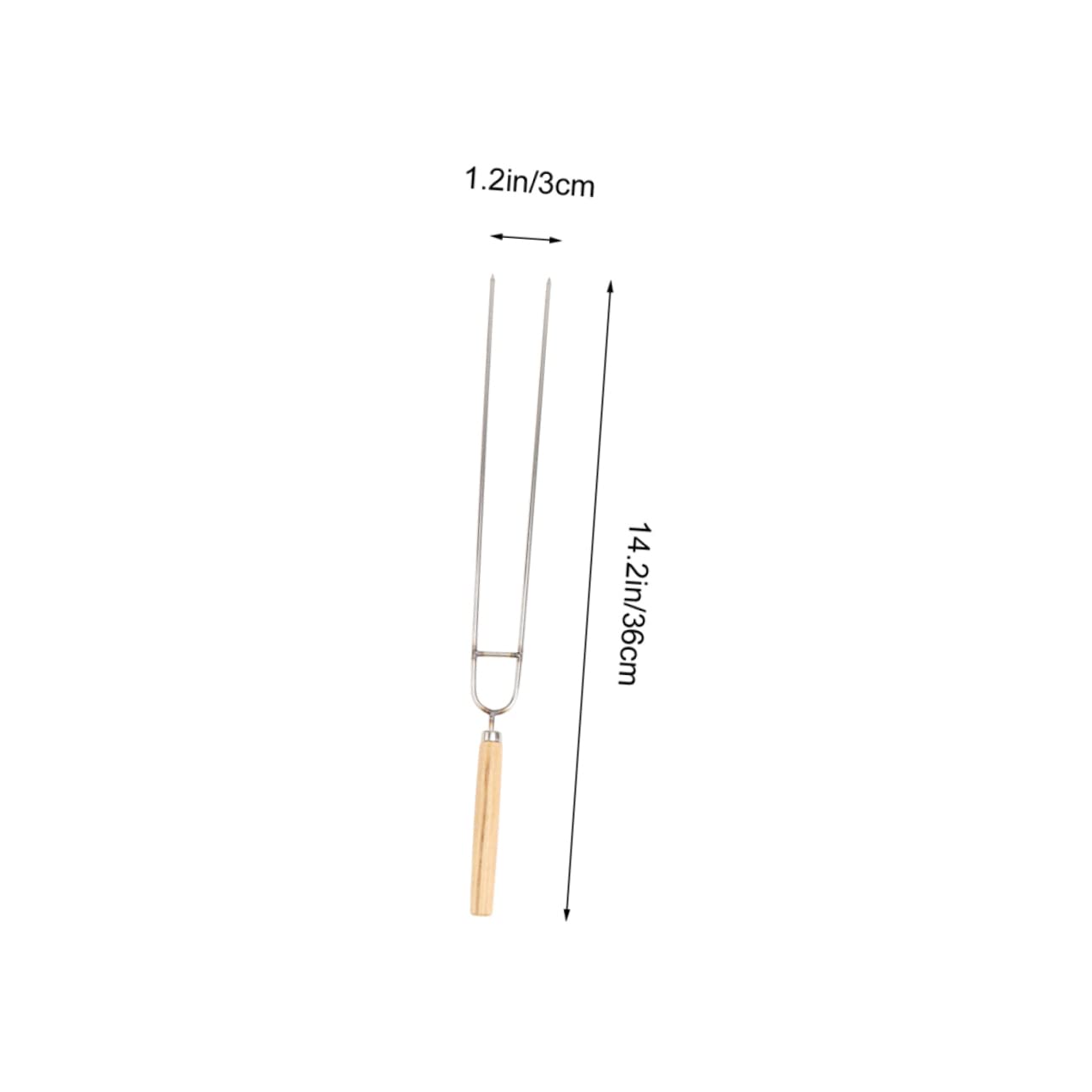 Gogogmee 10-pack U-shaped Bbq Needle Sticks Stainless Steel Roasting Skewers Wooden Handle Easy-clean Barbecue Tools for Chicken Beef and Kebabs