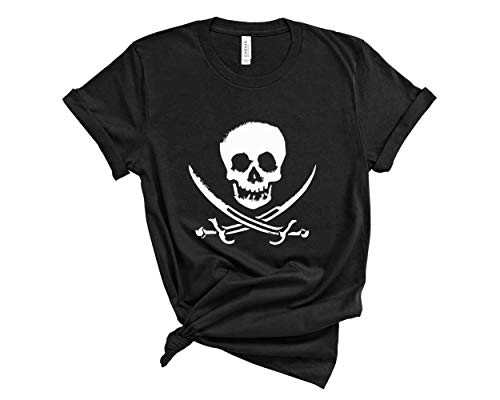 Blue Sand Textiles Pirate Shirt. Skull T-Shirt. Soft & Comfy