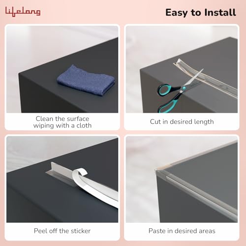 Image of Lifelong Foam Cuppy Baby Safety & Protection Kit 2 in 1 | Long Safety Strip & 8 Large Corner Guards | Drawer Safety, Child Safety, Baby Proofing, Kids Safety Products, Edge Protection, Cabinet Safety