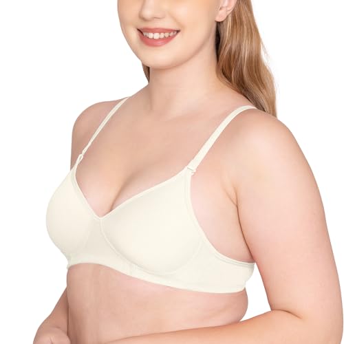 Image of Tweens - Medium Padded Cotton Rich Bra - Full Coverage, Seamless, Multiway Straps, Wirefree Everyday T-Shirt Bra (Pack of 2)