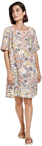 Gerry Weber Damen 685014-66434 Kleid, Ecru/Weiss/Rot/Orange Druck, 40 EU