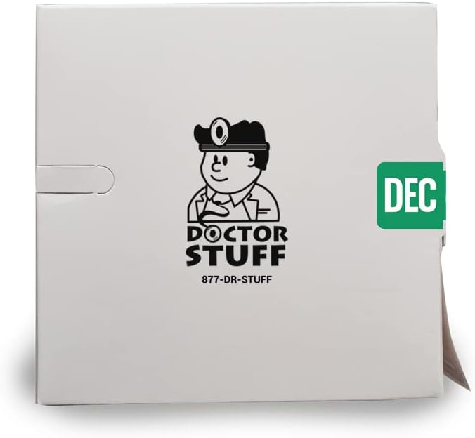 Doctor Stuff - File Folder Month Labels, December, Tab Products 1279 Match - A1279 Series Stickers, Light Green, 1/2" x 1", 1000/Roll
