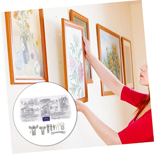 Image of Heavy Duty Picture Hanging Kit with Wall Hooks Durable Iron Nails for Artworks Easy to Use for Home Decoration and Gallery Displays