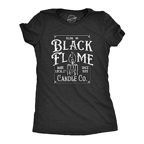 T-shirt humoristique femme bougie noire haut tendance coton col rond
