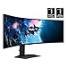SAMSUNG 49” Odyssey G9 Series DQHD 1000R Curved Gaming Monitor, 1ms(GtG), VESA DisplayHDR 1000, 240Hz, AMD FreeSync Premium Pro, Height Adjustable Stand, Ultrawide Screen, LS49CG954ENXZA, 2024