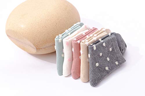 Gwenvenni Toddler Girls Dots Cotton Basic Ankle Sockschild Kids Crew Socks，Age 1-3 #TOP1