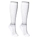 Running Mujer Hombre Calcetines Al Aire Libre y Ciclismo Rayas Moda Calcetines de compresión Calcetines Mujer 39-42 Negro, Blanco, M