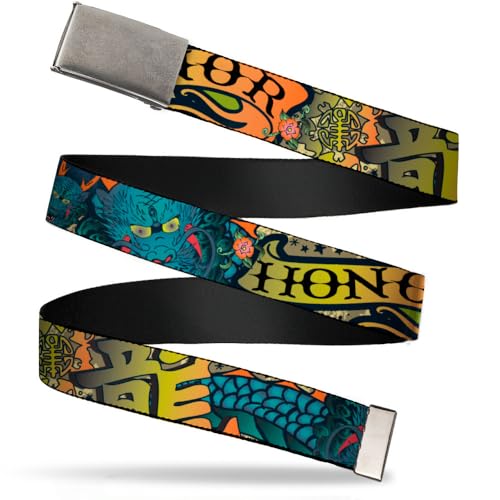 Buckle-Down Web Belt Honor Tattoo 1.5