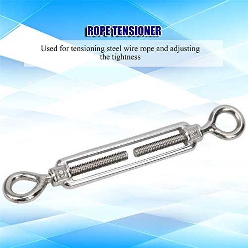 10PCS M6 304 Stainless Steel Eye and Eye Turnbuckles, Turnbuckles para cables, 220 lbs, tipo Ojal, tensión ajustable 2.56 pulgadas miniatura 2
