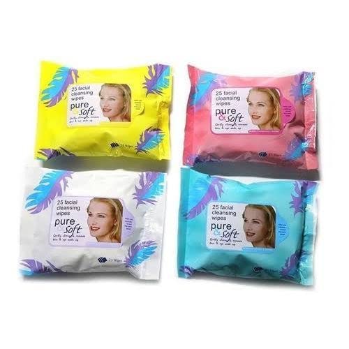 FACIAL/FACE TISSUES -Wet-MAKEUP REMOVER-Soft -Tissue Paper Face Cleanser/Cleaning Wipes For Women & Girls - Pack Of 4 (100 Tissues)-picture-30