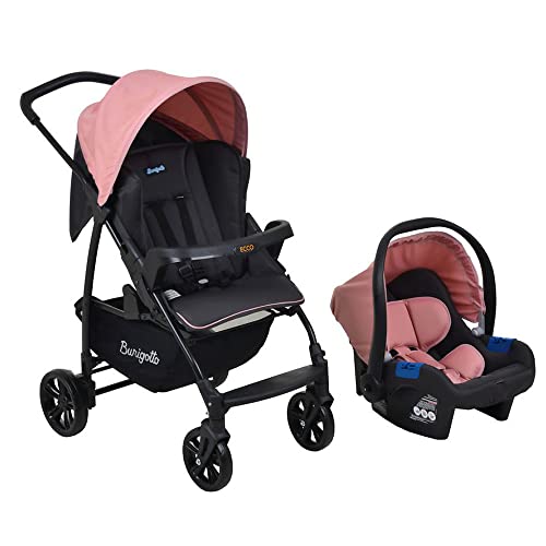 Burigotto Carrinho de Bebê com Bebê Conforto Ecco, Rosa