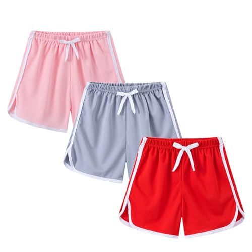 Boys Girls Soft Stretchy Active Shorts Summer School Unifo𝐫m Sport Shorts Elastic Waist Jogger Short Sweatpants