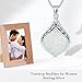 HPQQ Opal Necklace for Women Sterling Silver Teardrop Vintage White Opal Stone Pendant Necklace Opal Jewelry Birthday Christmas for Women Mom Her