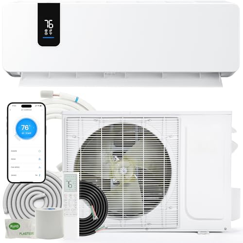 Image of YITAHOME 20 SEER2 12000 BTU Mini Split AC /Heating System, 208-230V Pre-charged Air Conditioner Heat Pump, Energy Efficient Inverter Split Unit AC, Compatible with Wifi & Alexa, Cool Up to 750 Sq. Ft