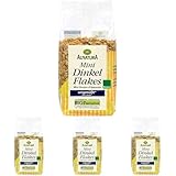 Alnatura Mini Dinkel Flakes - Bio-Qualität – ungesüßt, knusprig - Frühstück, 175 g (Packung mit 4)