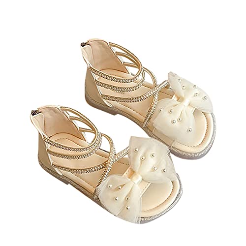Kids Baby Girls Sandals Fashion Bow Roman Sandals Dress Princess Shoes Little Child/Big Kids Size 3 Girls Shoes