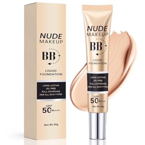 BB Cream 30g con SPF 50+, Crema Facial Hidratante con Color, Alta...