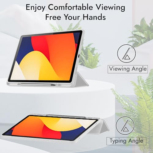 Image of Robustrion Case for Moto Pad 60 Pro 12.7 inch Cover Case with [Pencil Holder] [Soft Flexible Case] for Motorola Pad 60 Pro Cover 12.7 inch [Auto Sleep Wake Support] - Grey