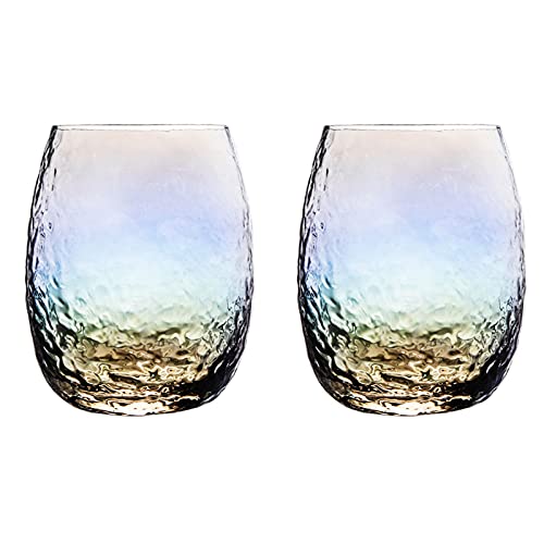 Set de 2 vasos de vidrio 12 oz estilo elegante