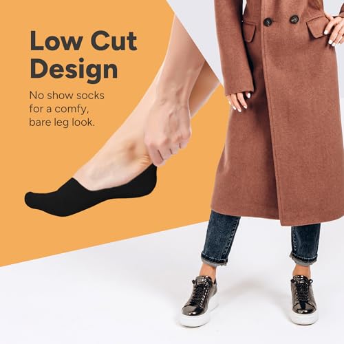 image for Eedor Women's No Show Socks, Comfy and Breathable Non-Slip, Low Cut In