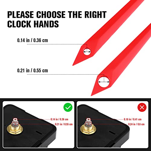 Hemobllo 1132251SWGT4LS 10 Sets Clock Hands - Diy Wall Clock Hands Clock Pointers Clock Hands Replacement Clock Parts Accessories Clock Hands Kit thumb #1