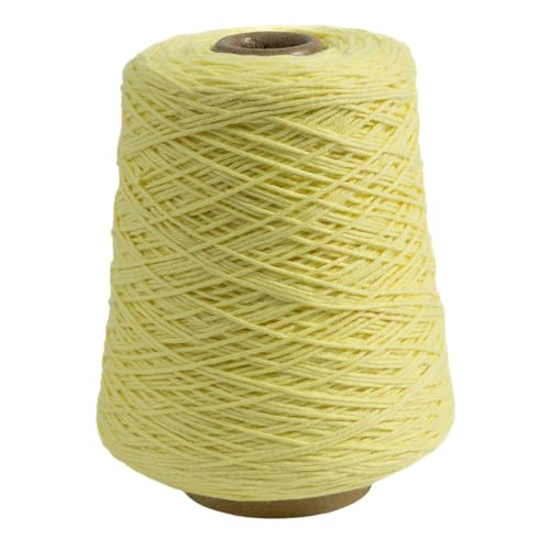 Image of Knit Picks Dishie Yellow Worsted Weight 100% Cotton Yarn Cone - 14 oz (Ghee)
