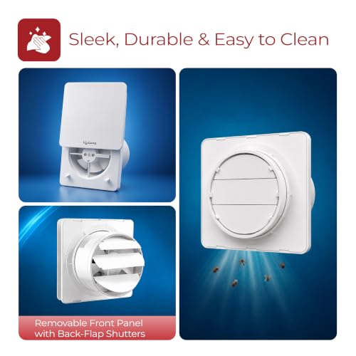 Image of Lifelong Exhaust Fan 150mm (6 Inches) | BLDC Motor | 6W | Low Noise | 2300 RPM | Ideal for Bathroom & Kitchen | Easy to Clean | Installation Round Cut (White)