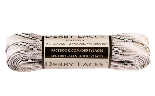 Derby Laces Smoke 72 Inch Waxed Skate Lace for Roller Derby, Hockey and Ice Skates, and Boots