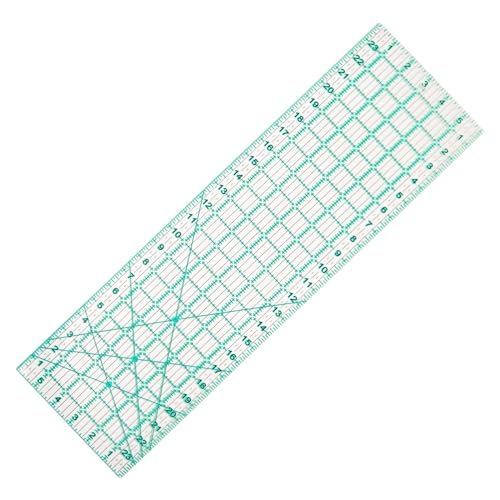 MANUFORE Quilting Lineal 6 x 24 in Nähen Acryl Lineal Antirutsch Metric Lineal DIY Quilting Werkzeuge mit klaren gedruckten Linien für präzises Schneiden