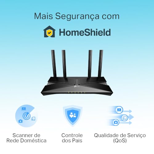 Roteador TP-Link Archer AX53 WiFi 6 Gigabit Dual Band AX3000 porta Gigabit 4x antenas Easy & Mesh One Mesh glide