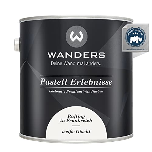 Wanders Pastell Erlebnisse 2,5L - Weiße Gischt/Sehr Helles Grau - Edelmatte Wandfarbe! Küchenmöbellack und Möbelfarbe. Kreidefarbe für Holz… – Ansicht 1
