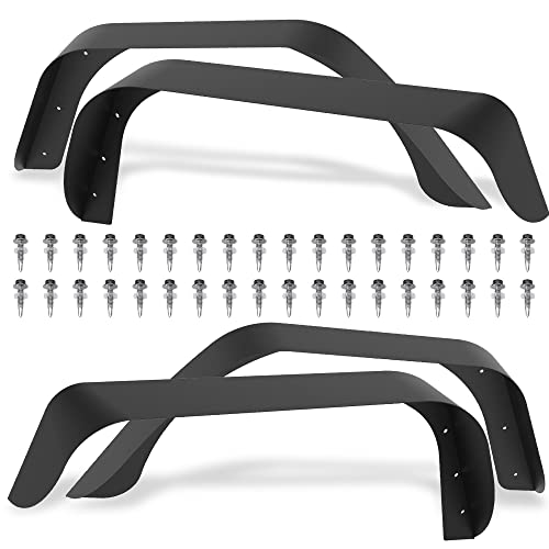 Image of OEDRO Flat Fender Flares Compatible for 1997-2006 Jeep Wrangler TJ & LJ
