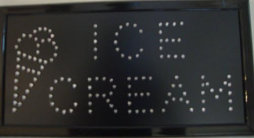 Open Ice Cream Led Neon Business Motion Light Sign. On/off with Chain 19101