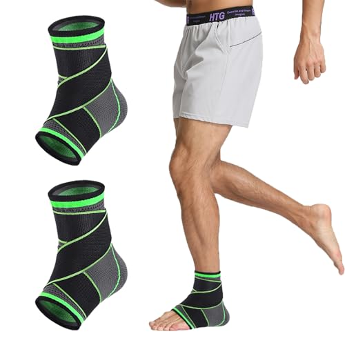 liuchanghe Tobillera para Esguince, 2pcs Tobillera Estabilizadora, Ofrece Soporte y Compresión, Comoda y Ajustable (L)