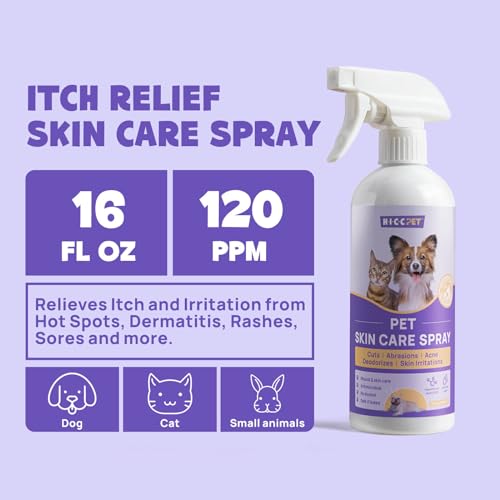 HICC PET Hot Spot Itch Relief Spray for Dogs, Cats Pet Treatment