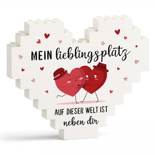 Jahrestag Geschenk für Ihn Sie, Herzförmige Plakette - Ich Liebe Dich Geschenke für Frauen Männer, MEIN Lieblingsplatz AUf DIESER WELT IST NEBEN DIR, Paare Partner Valentinstag