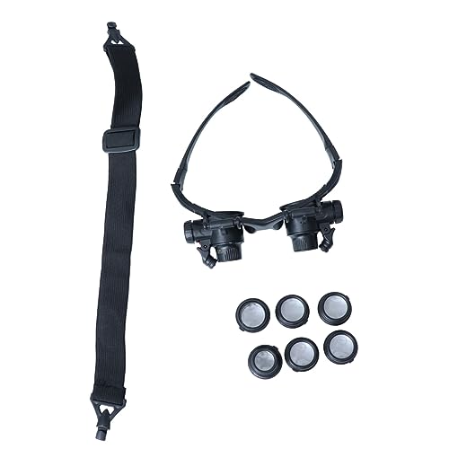 KONTONTY 4X Magnification Jeweler Watch Repair Magnifier Glasses Led Light Loupe Headb
