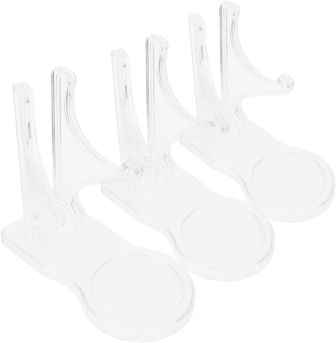3pcs Elegant Acrylic Coffee Cup and Plate Holder Stand for Teacups and Saucers Multi-Functional Display Rack for Home and Restaurant Organization