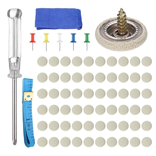 PATIKIL Kit de reparación de techo de coche con 60 remaches universales de franela