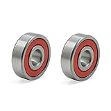 sourcing map 2Stk Doppelt versiegelt Tiefe Rille Kugellager 6200RS 10mm x 30mm x 9mm