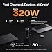 EcoFlow RAPID Pro X 27,650mAh Power Bank, 3-Port Portable Charger, 140W Output, Up to 320W Recharging, TFT Colour Display, for iPhone 16/15, Samsung, Macbook, DJI(Charging Station Not Included)