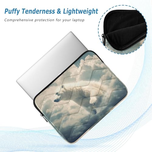 Funda para portátil blanca Cloud Bear 13-14 pulgadas miniatura 5