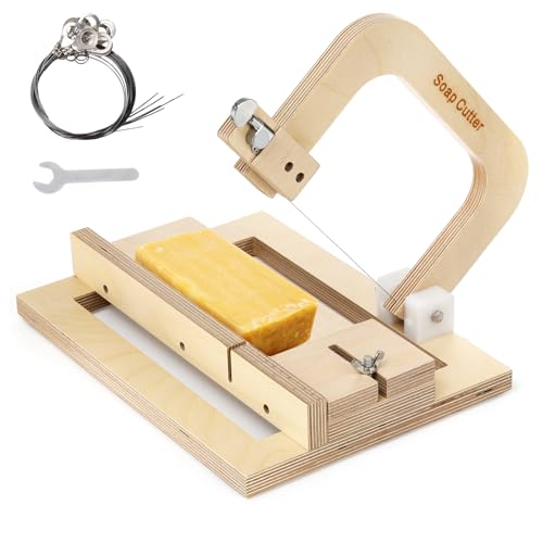 Coloch CO-WOODSOAPCLUTTER Wood Soap Cutter, Adjustable Soap Cutting Tool Single Wire Soap Slicer Cutting Tool Handmade Soap Cutting Making Supplies cover