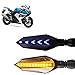 GIMOCOOL Indicatori di direzione a LED per Moto - Motocicletta Scooter Che scorre indicatore di direzione | 12V Moto Moto Scooter Indicatori Lampeggiante Lampeggiante, Doppio Lato, 1 Paio
