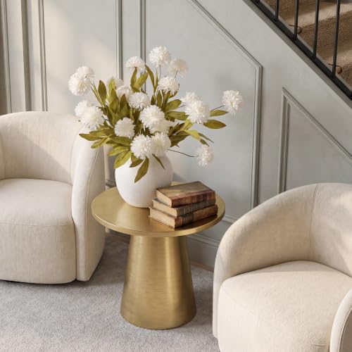 6 Stems Cream White Fake Mums Artificial Flowers  - image 6