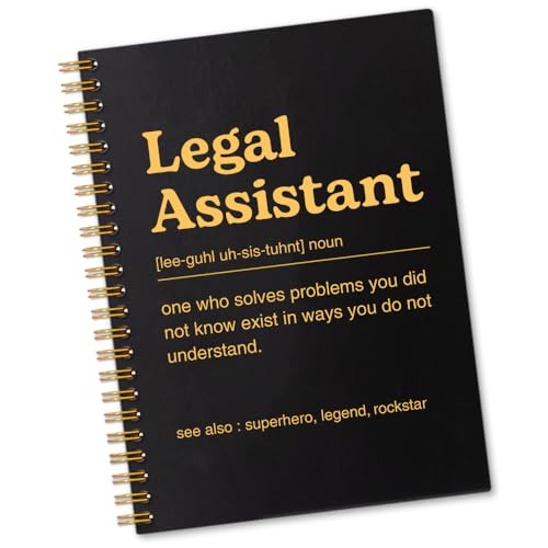 Sixrip Legal Assistant Definition 160 Blank Pages Spiral Notebook, Funny